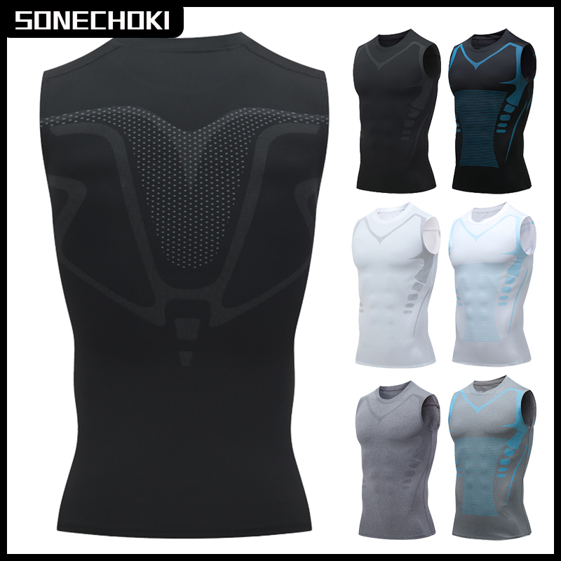 Crossfit Vest - 압축 탱크 탑 남성 체육관 셔츠